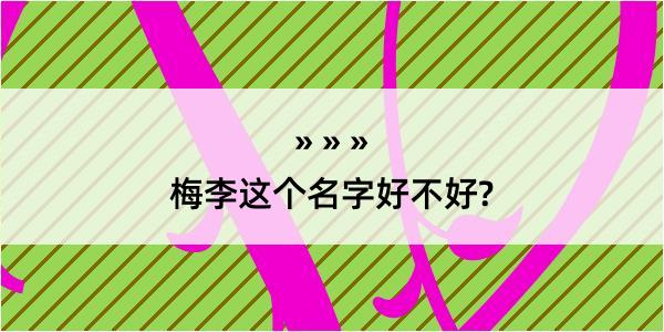 梅李这个名字好不好?