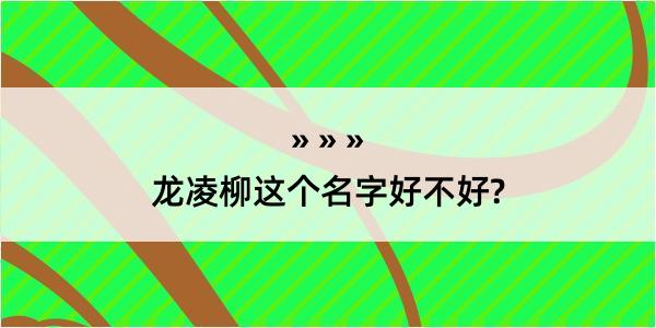 龙凌柳这个名字好不好?