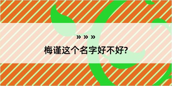 梅谨这个名字好不好?