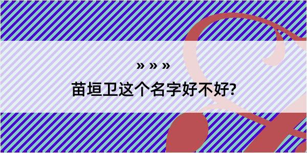 苗垣卫这个名字好不好?