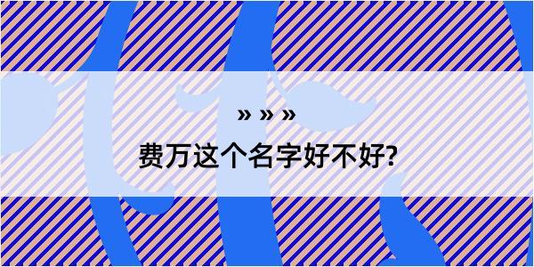 费万这个名字好不好?