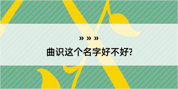 曲识这个名字好不好?