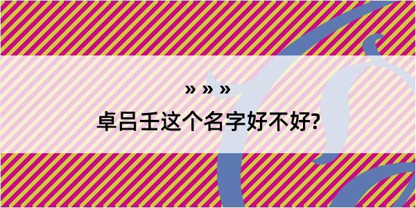 卓吕壬这个名字好不好?