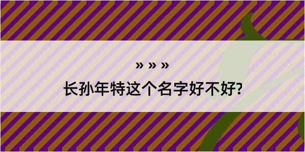 长孙年特这个名字好不好?