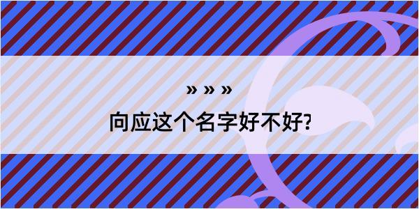 向应这个名字好不好?