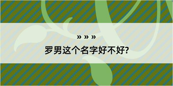 罗男这个名字好不好?