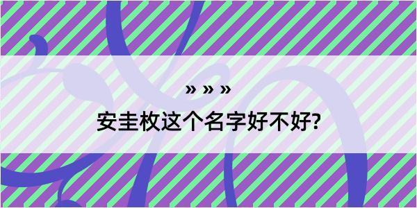 安圭枚这个名字好不好?