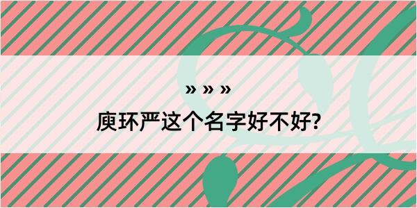 庾环严这个名字好不好?