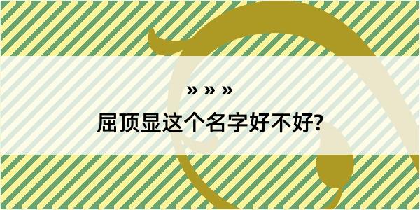 屈顶显这个名字好不好?