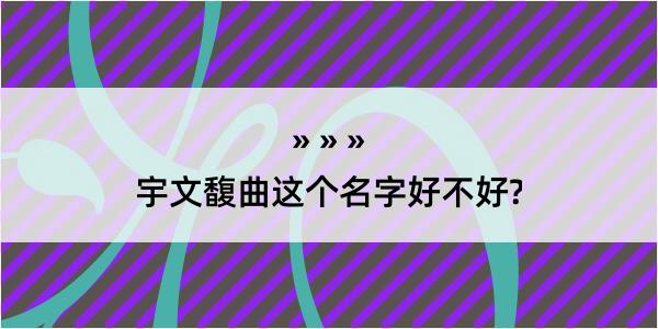 宇文馥曲这个名字好不好?