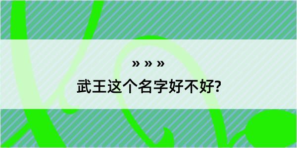 武王这个名字好不好?