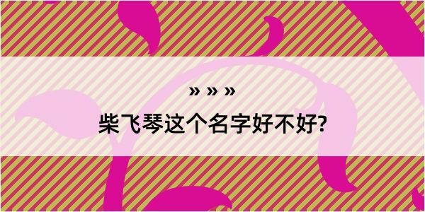 柴飞琴这个名字好不好?