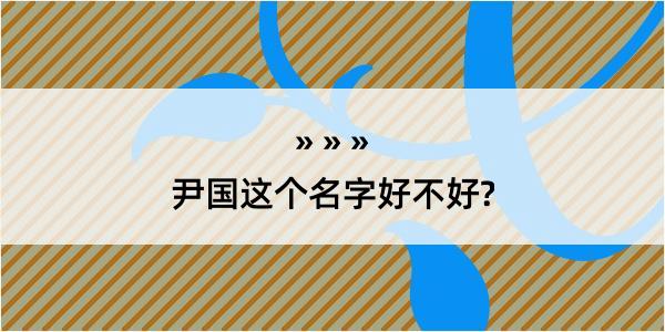 尹国这个名字好不好?