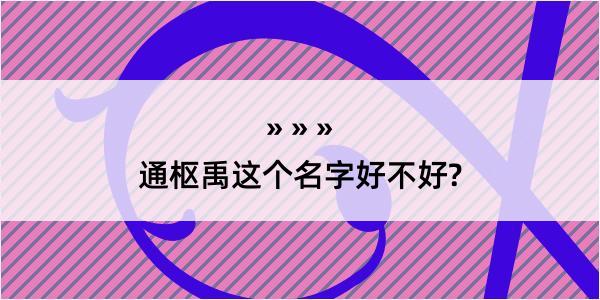 通枢禹这个名字好不好?