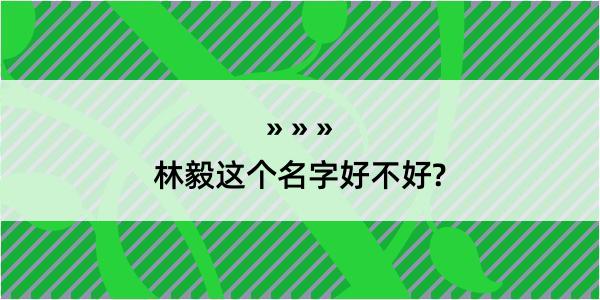 林毅这个名字好不好?