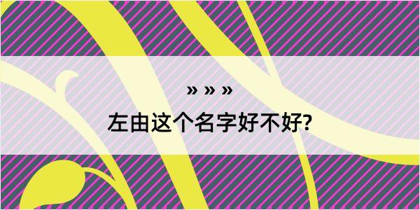 左由这个名字好不好?