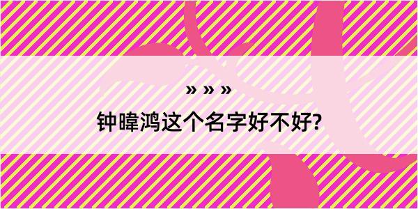 钟暐鸿这个名字好不好?