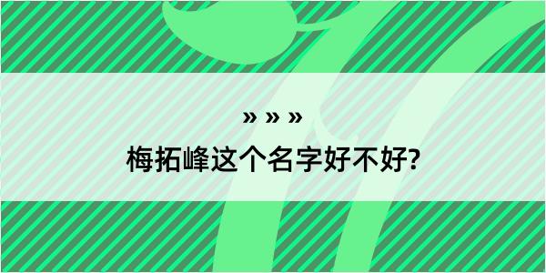 梅拓峰这个名字好不好?