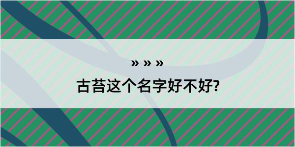 古苔这个名字好不好?