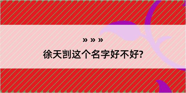 徐天剀这个名字好不好?