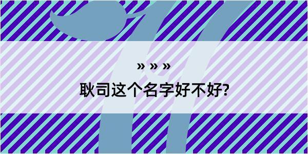 耿司这个名字好不好?