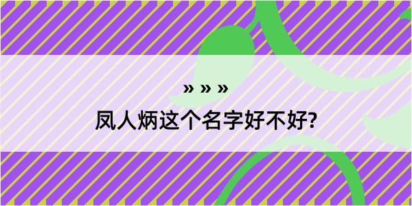 凤人炳这个名字好不好?