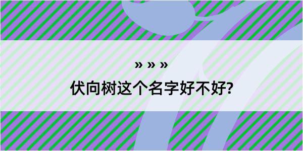 伏向树这个名字好不好?