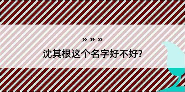 沈其根这个名字好不好?