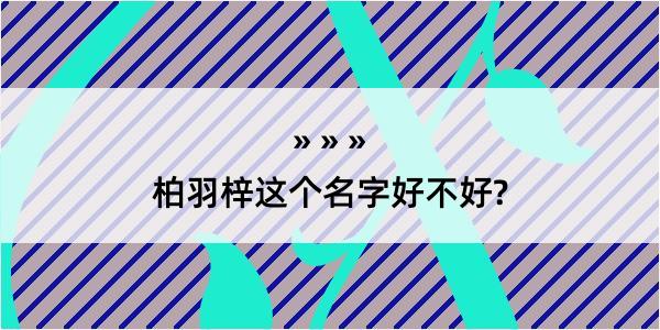 柏羽梓这个名字好不好?