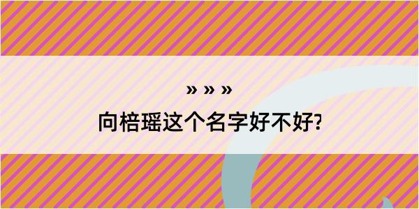 向棓瑶这个名字好不好?