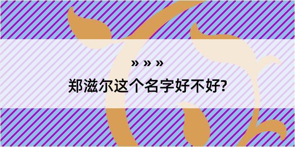 郑滋尔这个名字好不好?