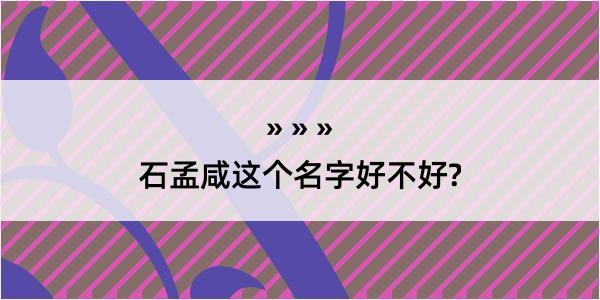 石孟咸这个名字好不好?