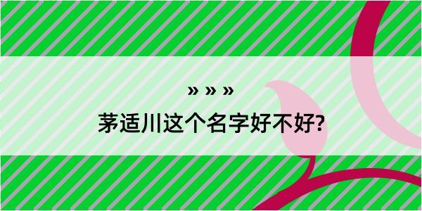 茅适川这个名字好不好?