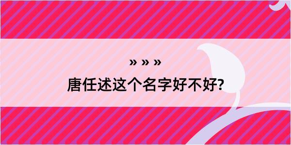 唐任述这个名字好不好?