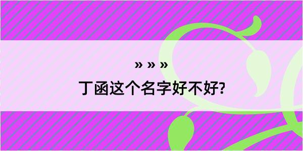 丁函这个名字好不好?