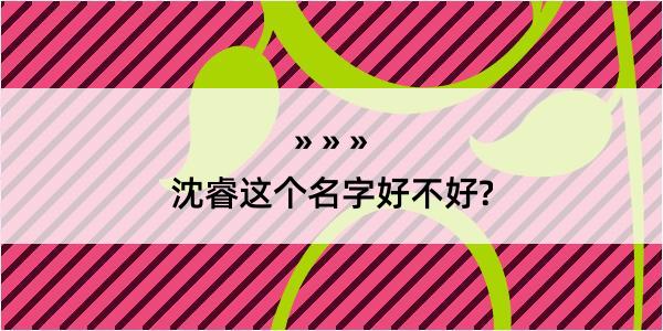 沈睿这个名字好不好?