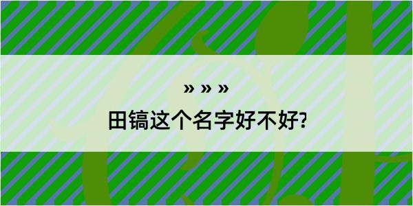 田镐这个名字好不好?