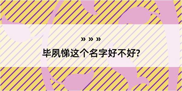 毕夙悌这个名字好不好?