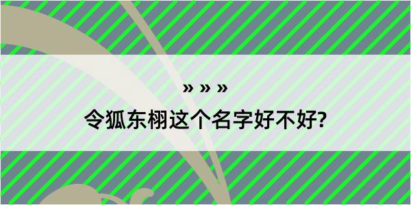 令狐东栩这个名字好不好?