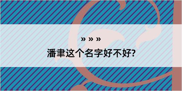 潘聿这个名字好不好?