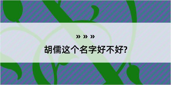 胡儒这个名字好不好?