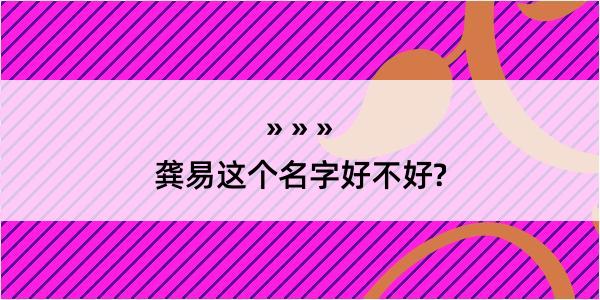 龚易这个名字好不好?