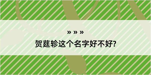 贺莛轸这个名字好不好?