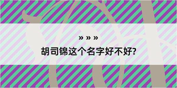 胡司锦这个名字好不好?