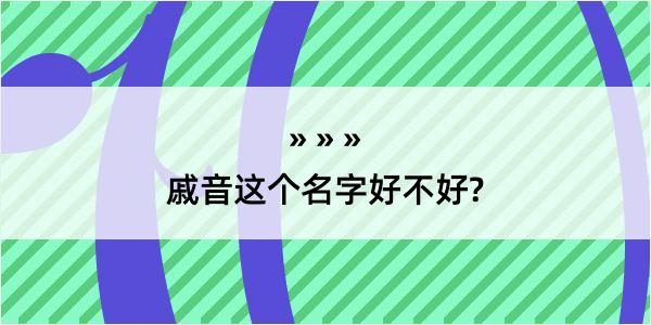 戚音这个名字好不好?