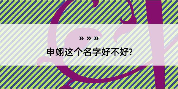 申翊这个名字好不好?