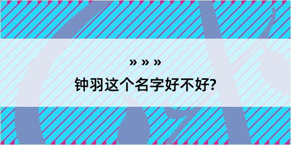 钟羽这个名字好不好?