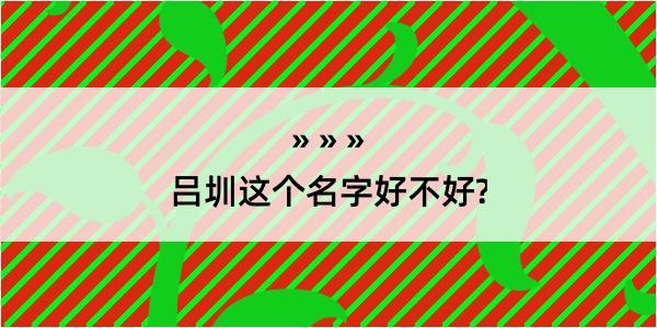 吕圳这个名字好不好?