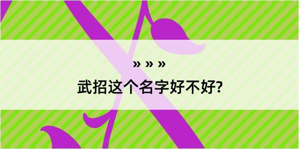 武招这个名字好不好?