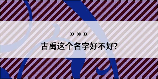 古禹这个名字好不好?